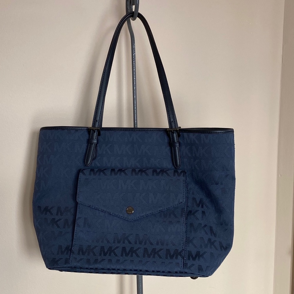 Michael Kors Navy MK Monogram Tote